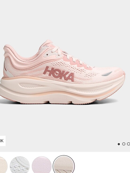 Hoka Shoes - Hoka Women's Bondi 9 Running Sneaker Shoes Rose Latte/Rose Cream Size 7.5 Wide